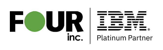 Four Inc. & IBM Platinum Partner Black Logo